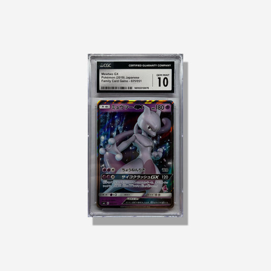2019 MEWTWO GX POKÉMON JAPANESE FAMILY CARD GAME - 025/051 CGC 10