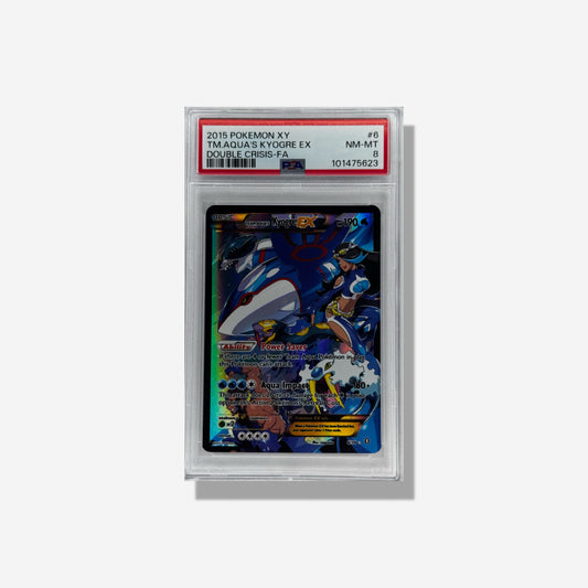 2015 POKEMON XY TEAM AQUA'S KYOGRE EX 6/34 DOUBLE CRISIS - FA PSA 8