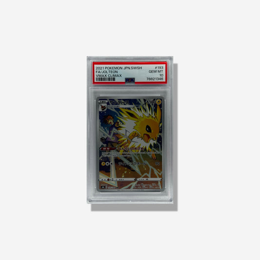 2021 POKEMON JPN PN.SWSH
FA/JOLTEON VMAX CLIMAX #193 VOLLSTÄNDIGE BILDER PSA 10