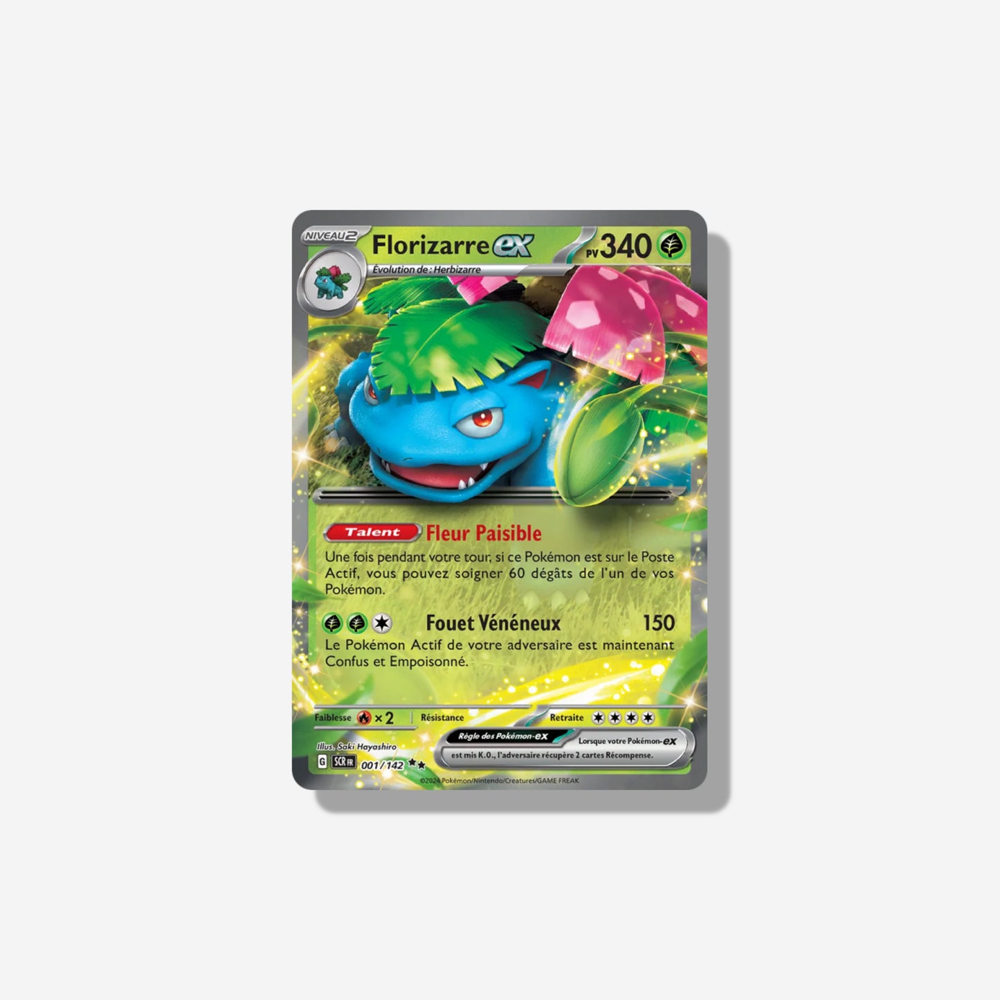 Carte Pokémon Florizarre EX 001/142 SCR (Near Mint)
