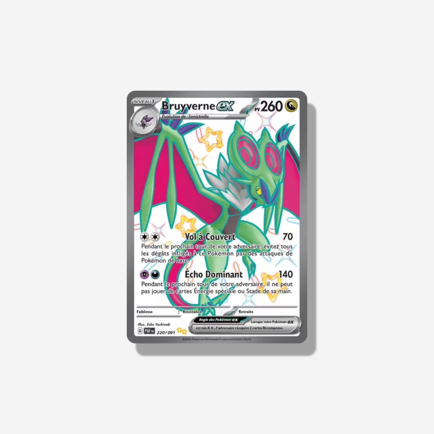 Carte Pokémon Bruyverne Ex 220/091 Full Art Shiny (Near Mint)