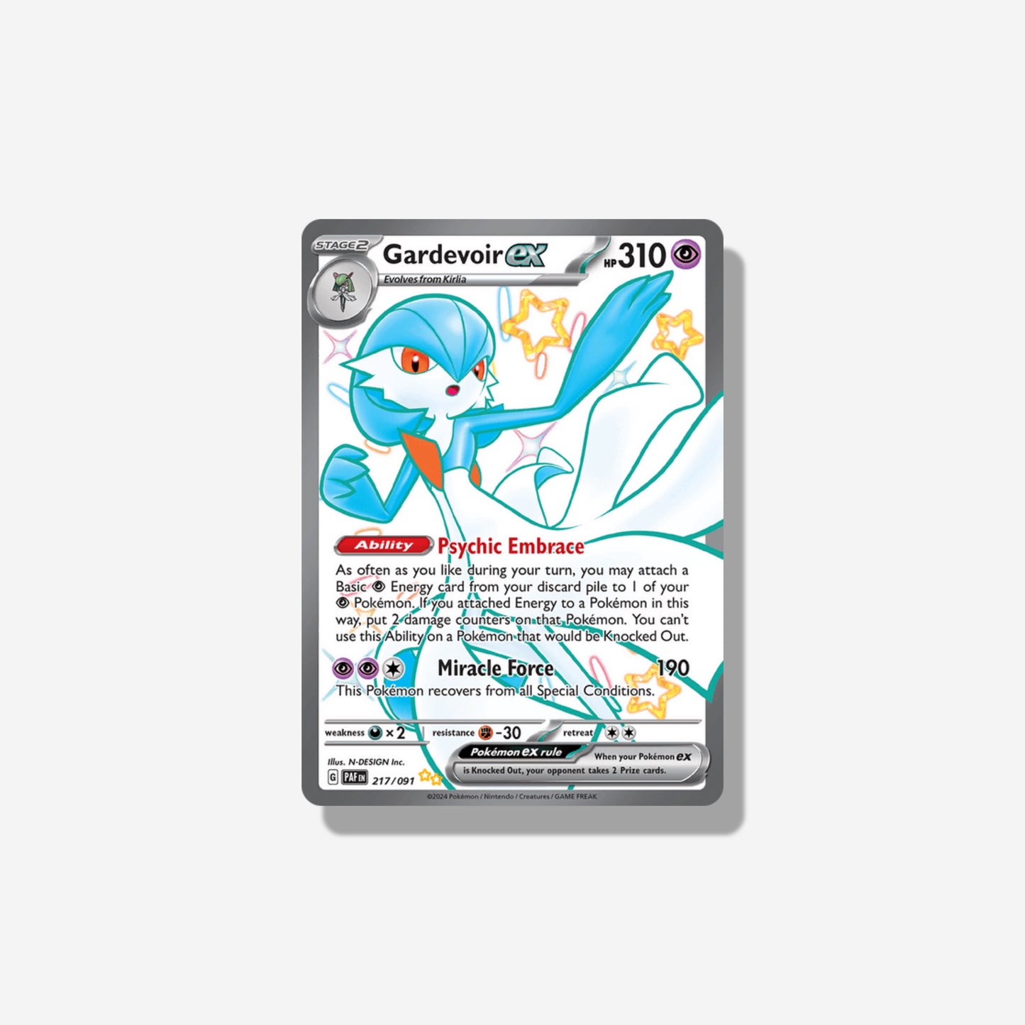 Carte Pokémon Gardevoir Ex 217/091 Full Art Shiny (Near Mint)